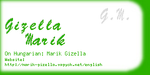 gizella marik business card